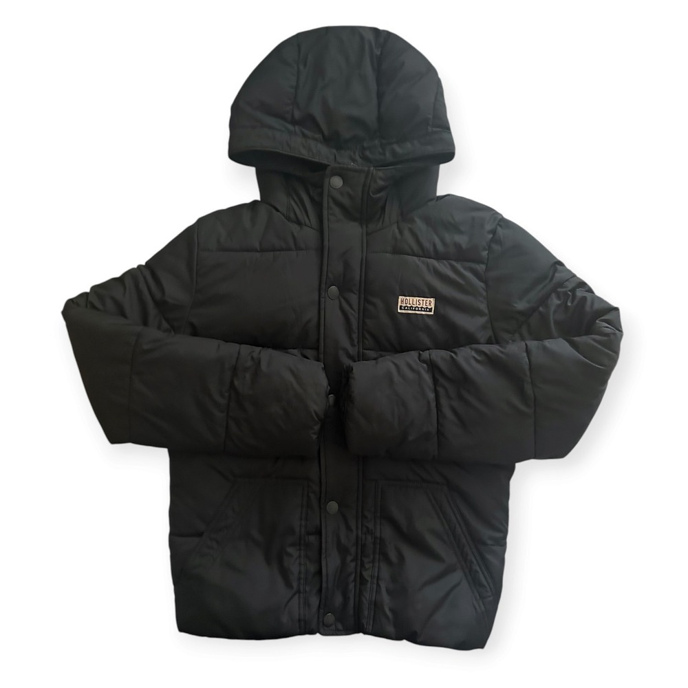 Hollister Puffer Jacket Black Small Women